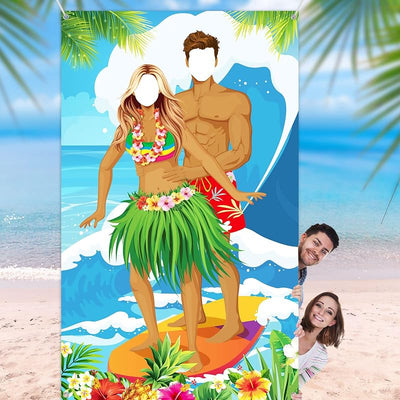 Cartel hawaiano Luau para pareja decoración fiesta Aloha Tiki