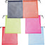 6 Pzas Bolsa Nylon con Cordon para Lavanderia y Gimnasio