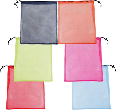 6 Pzas Bolsa Nylon con Cordon para Lavanderia y Gimnasio
