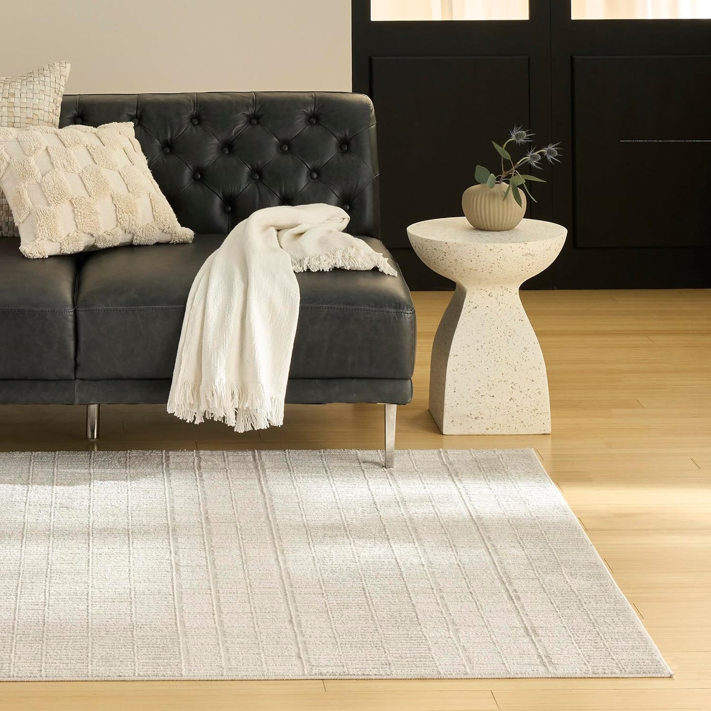 Alfombra dormitorio sala 5x7ft fácil de limpiar