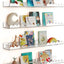 4 Estantes Libros Acrílico 23" Niños Flotantes