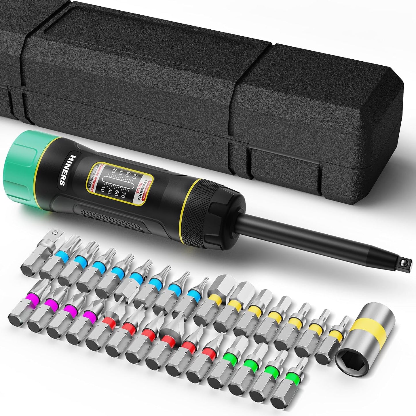 Set 31 Destornilladores 1/4pulg 10-80lb con 30 Puntas S2