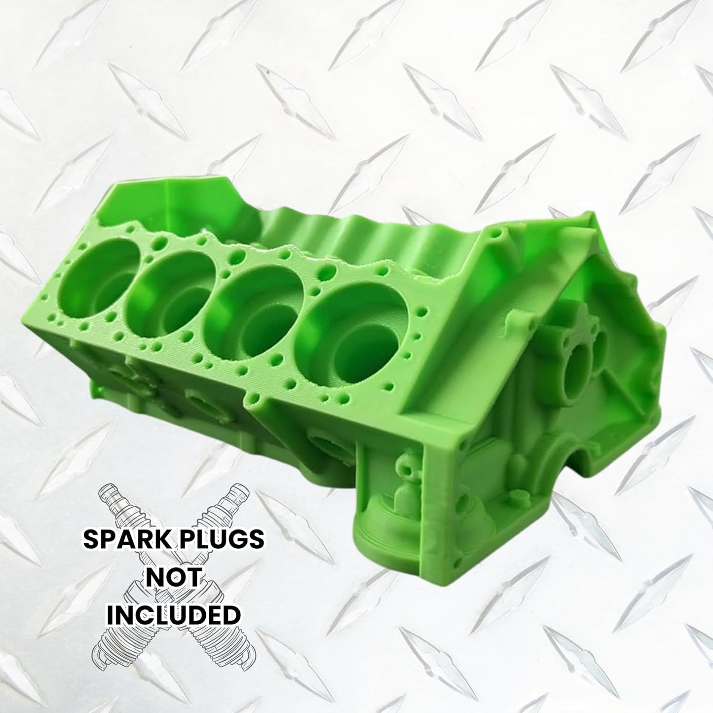 Soporte Bujía V8 3D Impreso para Automóvil Color Verde