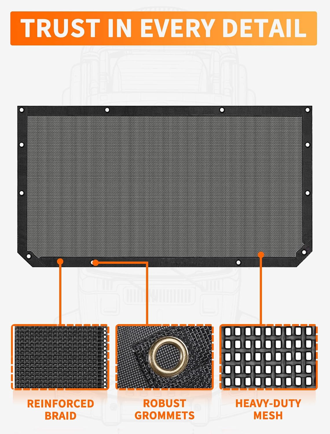 Cubierta malla toldo Jeep JL JLU 4XE 18-23 Gladiator JT