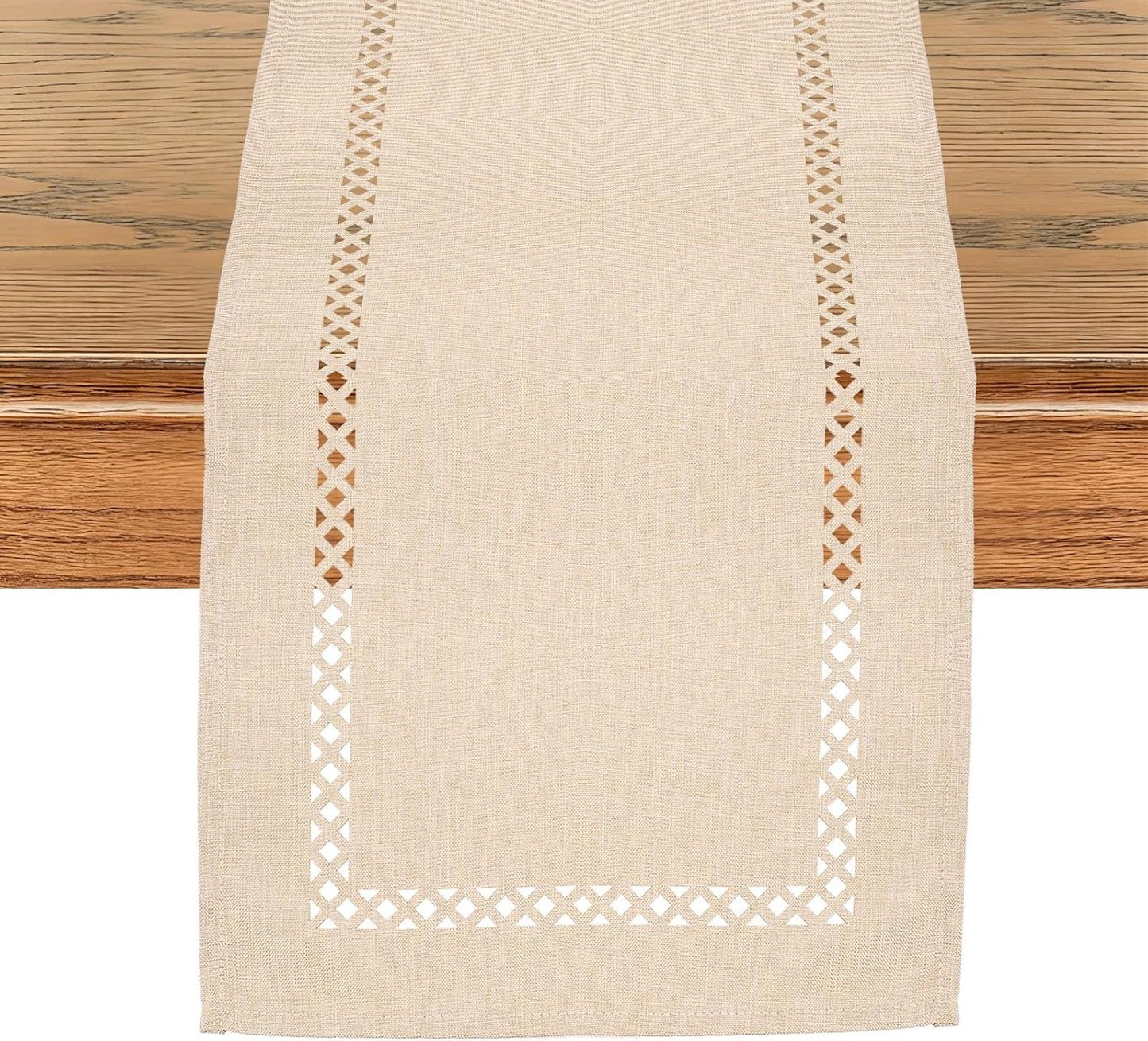 Camino Mesa Rústico Beige 13x72pulg Decoración Hogar