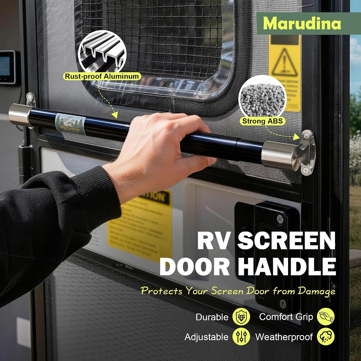 Barra agarre ajustable aluminio camper 21.7-33"