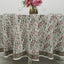 Mantel redondo 90pulg algodón rosa reutiliz.