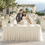 6 Manteles Tul Marfil 6ft Ajustables Bodas