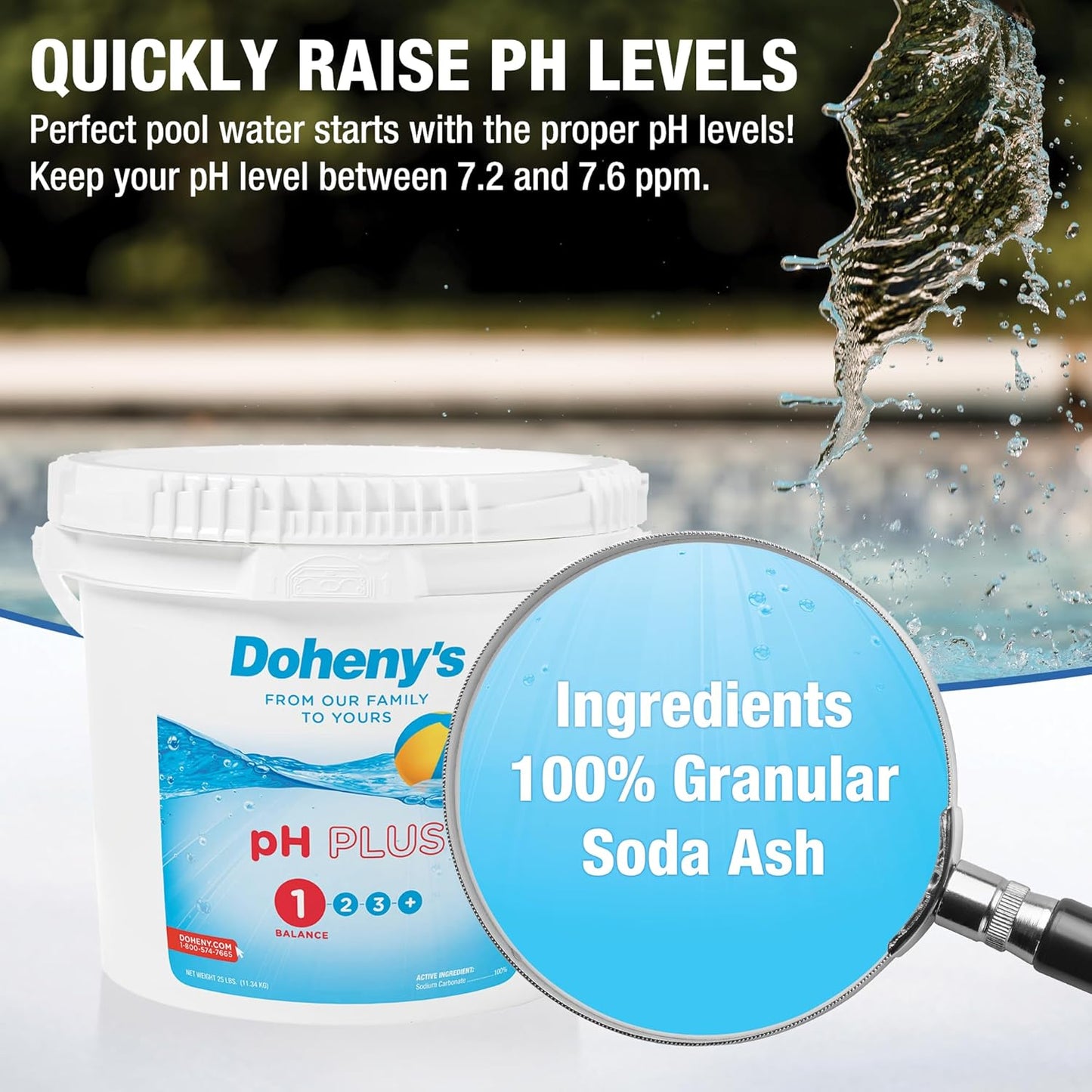 Ceniza de soda granular para elevar pH de piscina