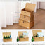 Cesta almacenamiento tapa set 3 cestas pasto marino natural