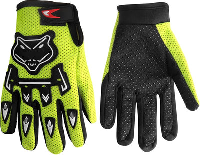 Guantes motocicleta niños BMX MTB ATV dedo completo