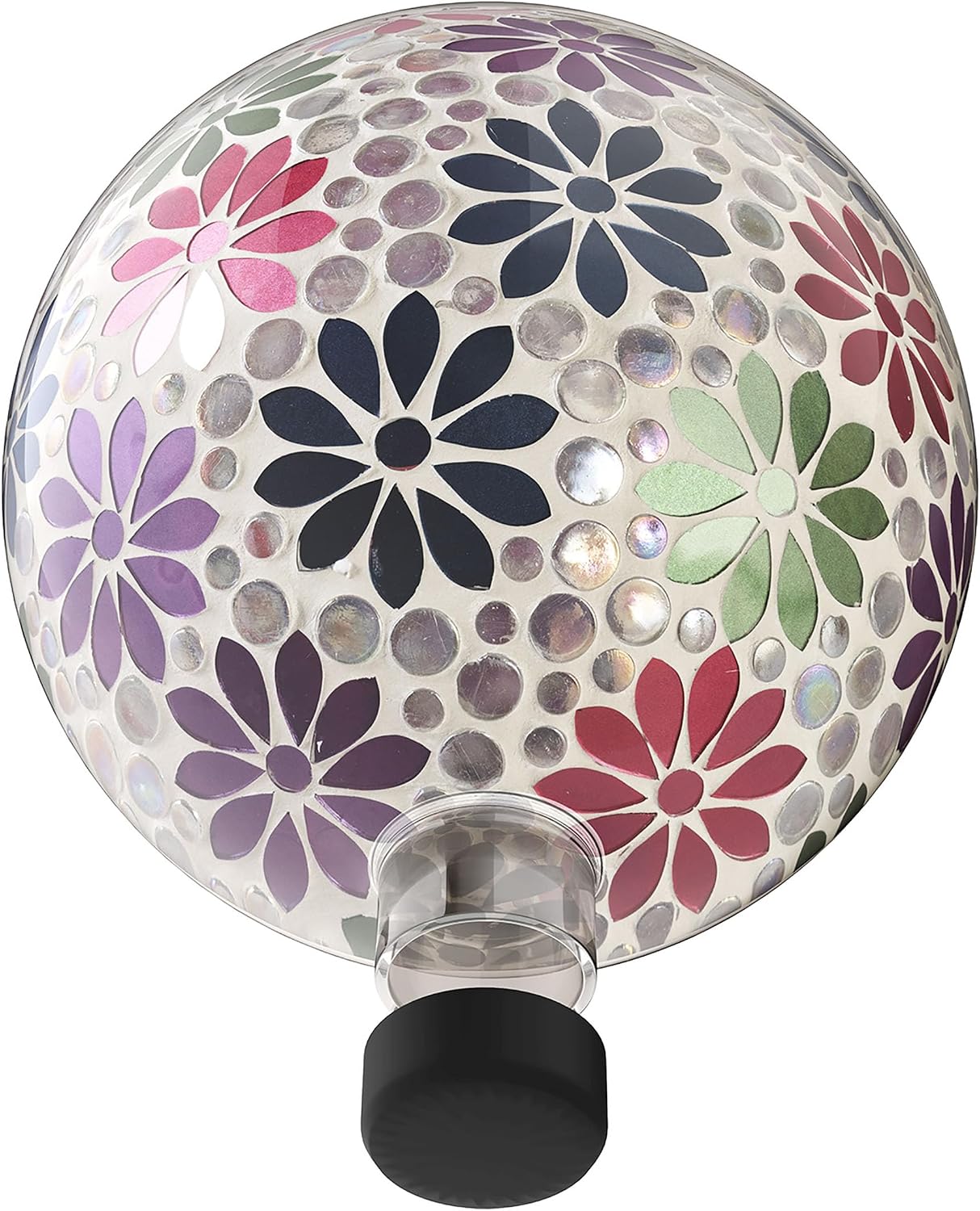Globo decorativo mosaico vidrio 10" diseño margarita