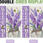 Bandera jardín con flores lavanda tarro abeja morado