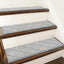 Alfombra antiderrap peldaños madera 28x9" 7uds gris