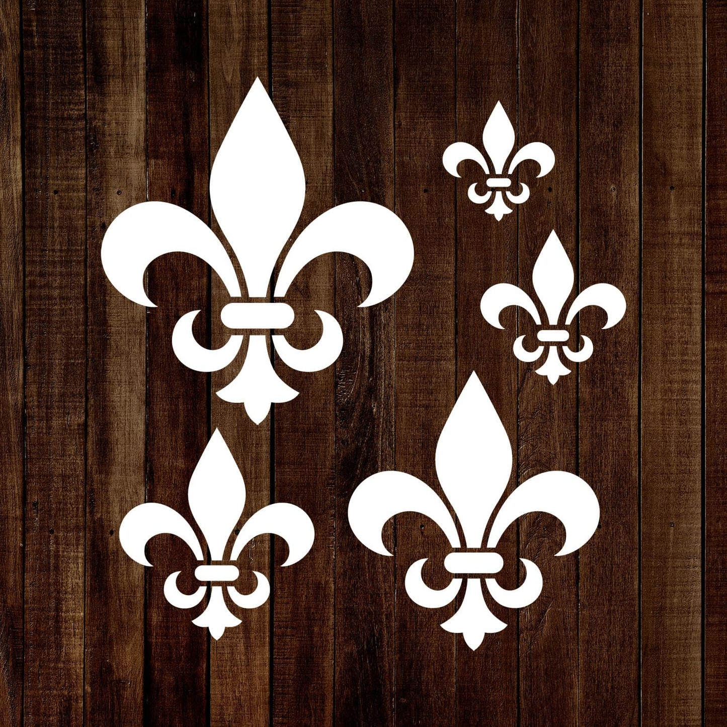 Plantilla flor de lis 6" reutiliz.
