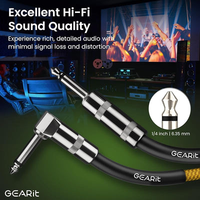 Cable audio 25ft 1/4pulg macho a macho para AMP guitarra