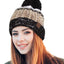 Gorro con pompón mujer diseño semilla invierno