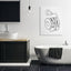 Set palabras humorístico para baño 36x48pulg