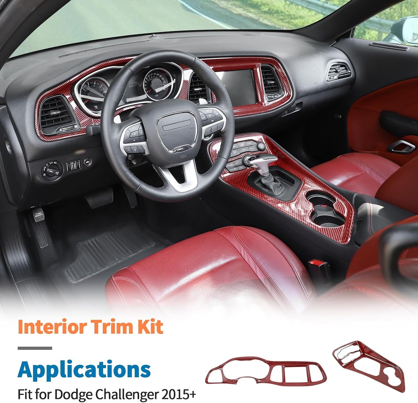 Kit borde interior fibra carbono Dodge Challenger