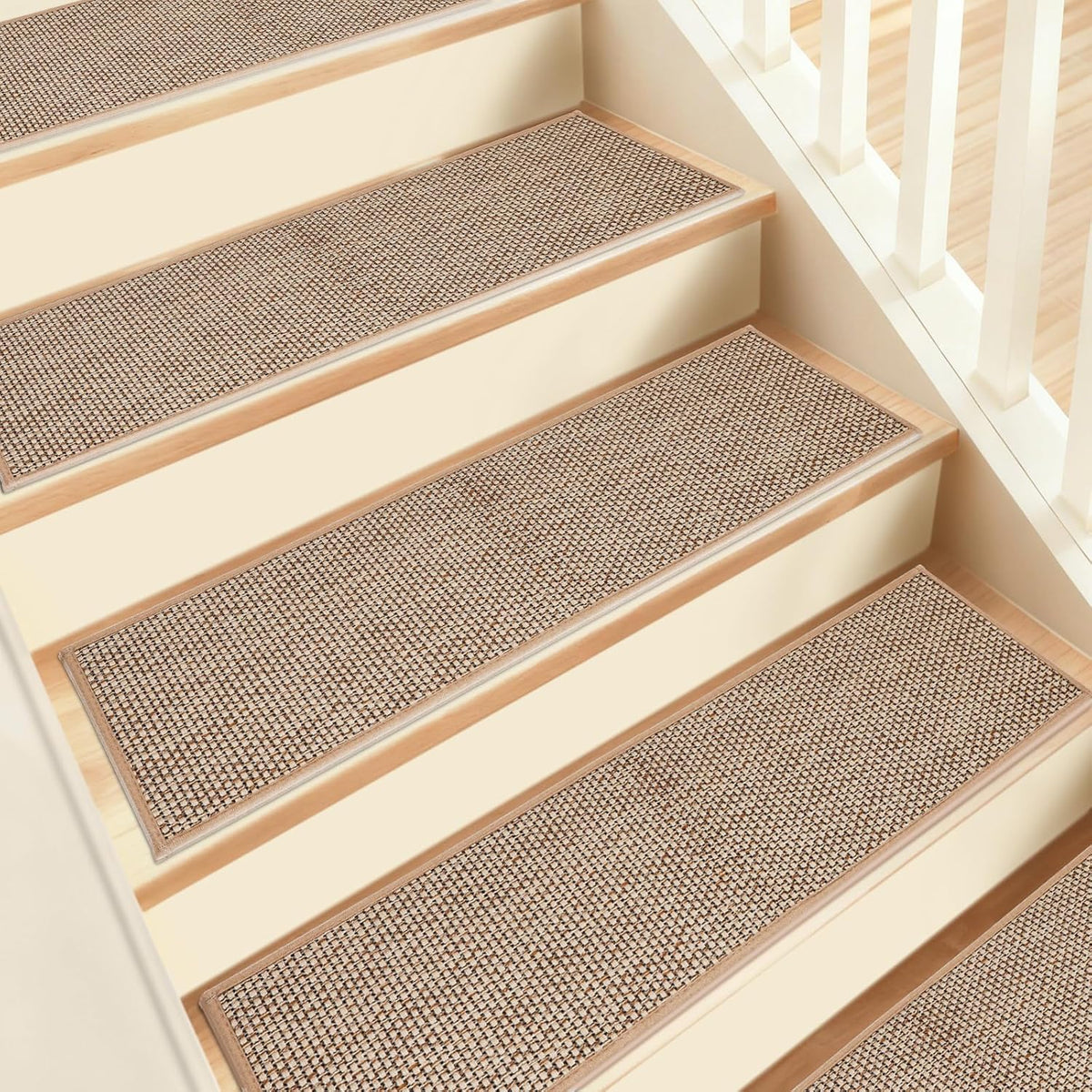 Peldaños escalera madera 8x30pulg beige para niños ancianos