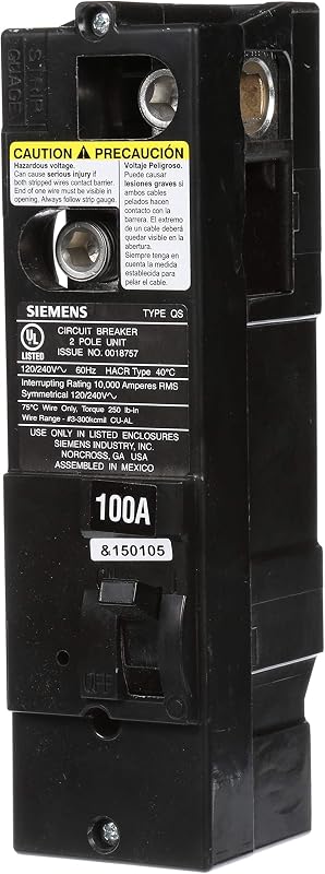 Interruptor principal Siemens QS2100 100A 10KAIC Negro