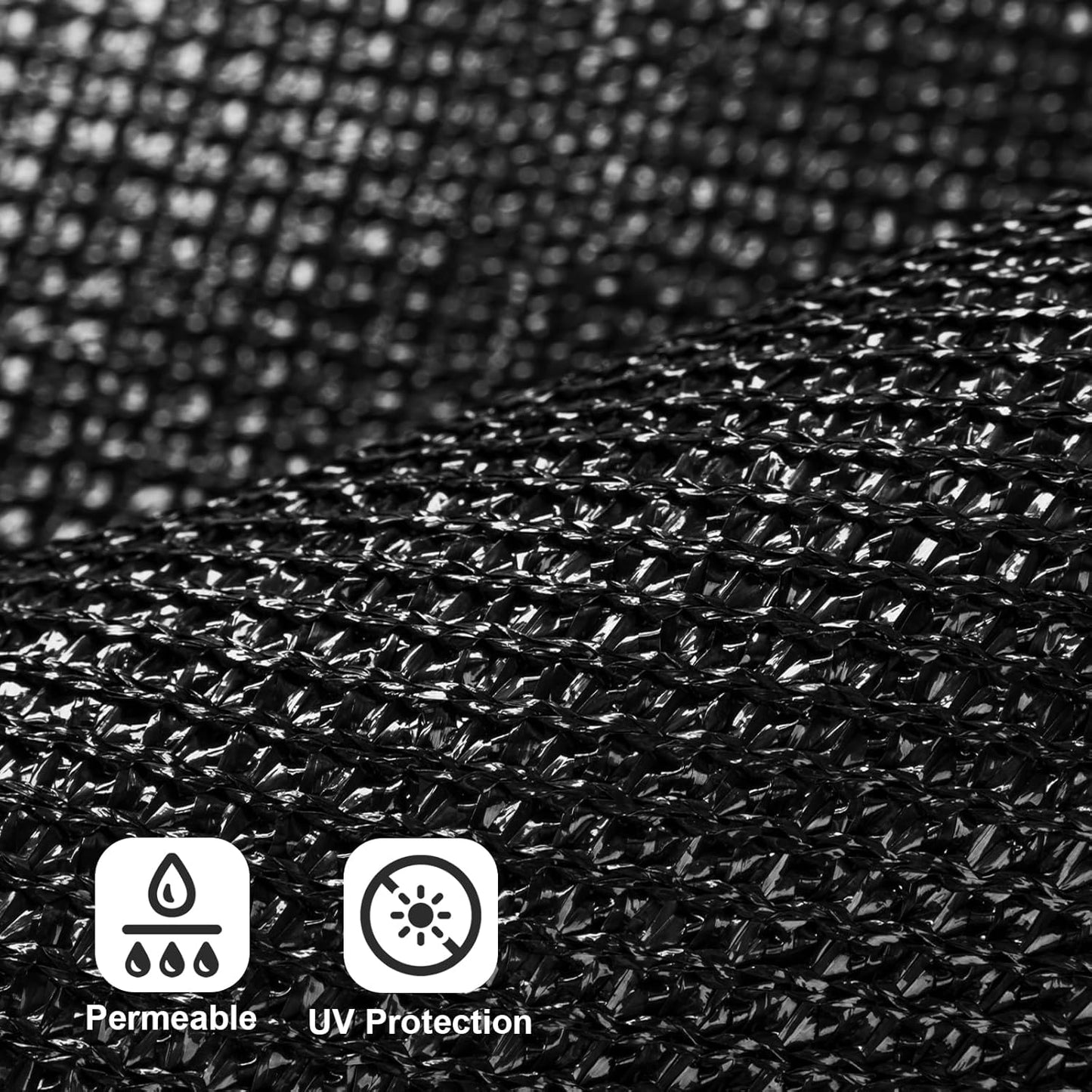 4x25ft Pantalla privacidad valla jardín patio trasero negro