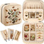Joyero viaje organizador joyas con espejo flor moderno