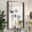 Espejo baño negro 22x30" marco aluminio estilo rectangular