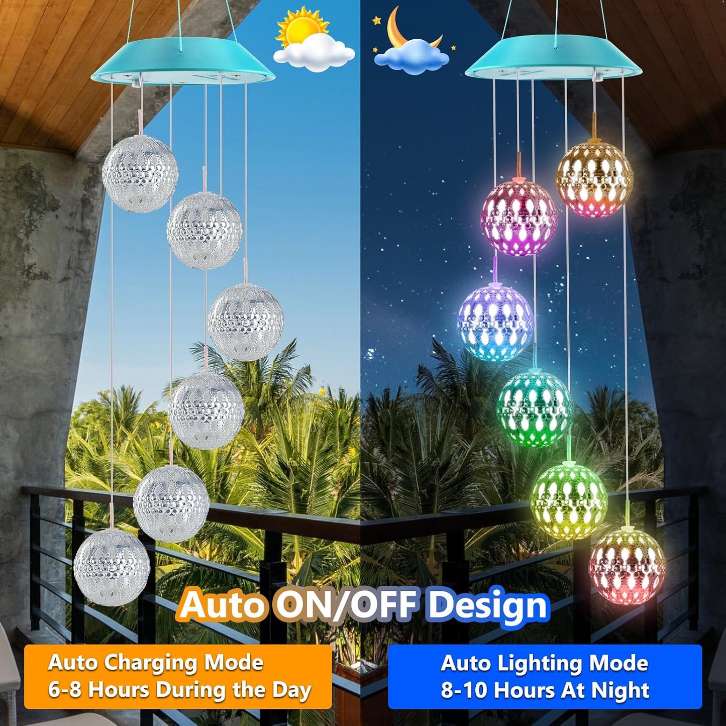 Bolas solares decorativas para exteriores luces de Navidad