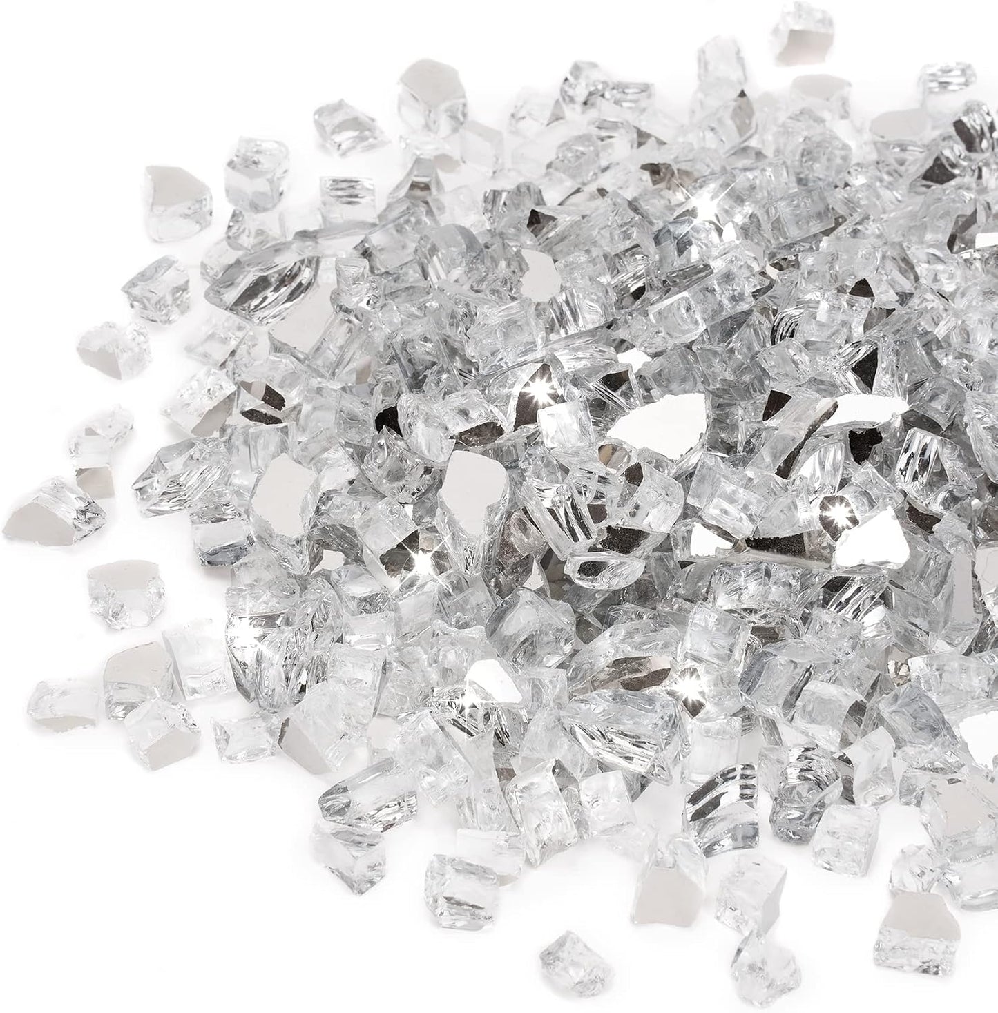 Cristal fuego 10lb reflectante platino 1/4pulg chimenea