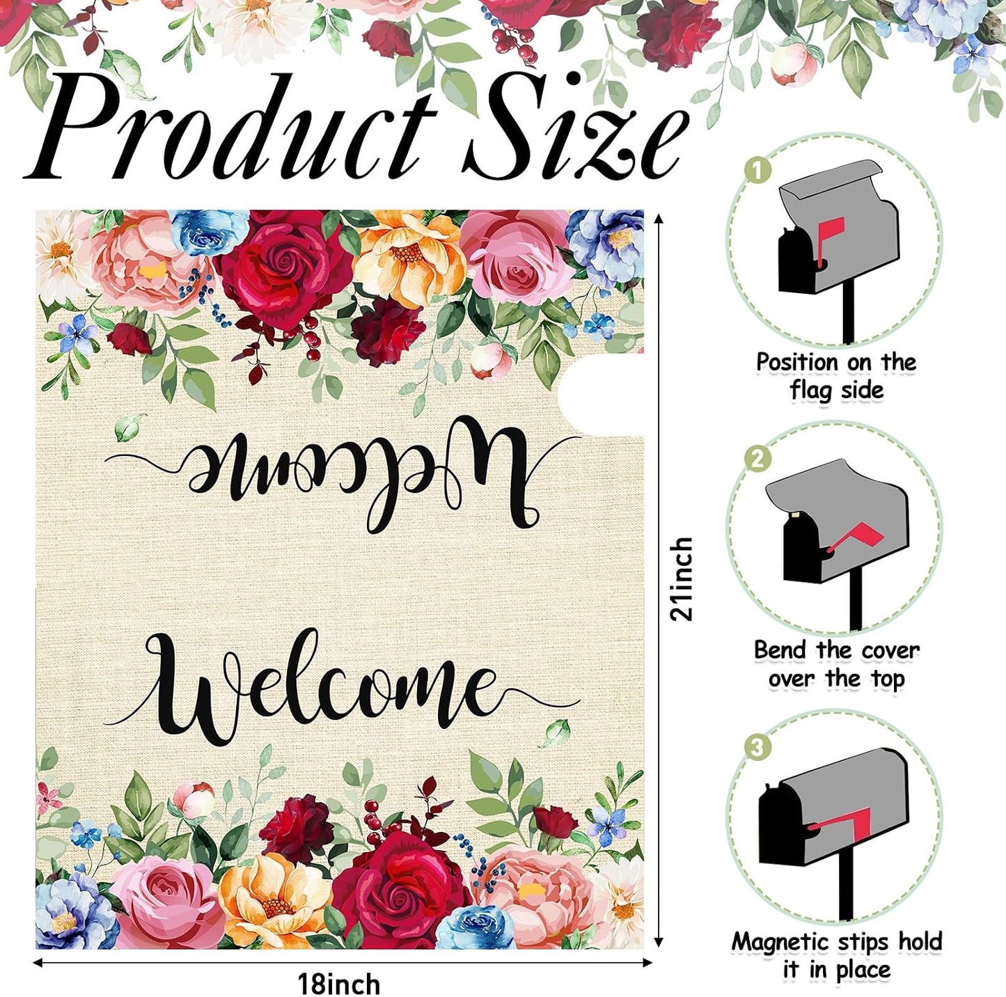 Fundas magnéticas para buzón 21x18pulg decoración primavera
