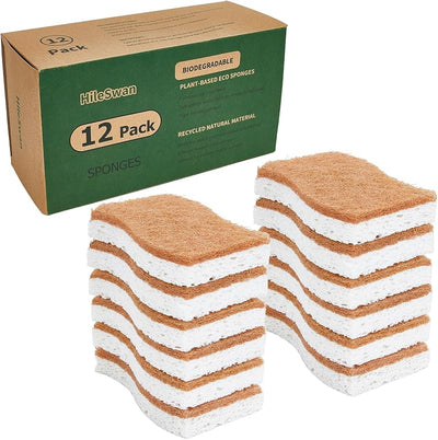 Esponjas cocina sisal biodegradables 12 pzas