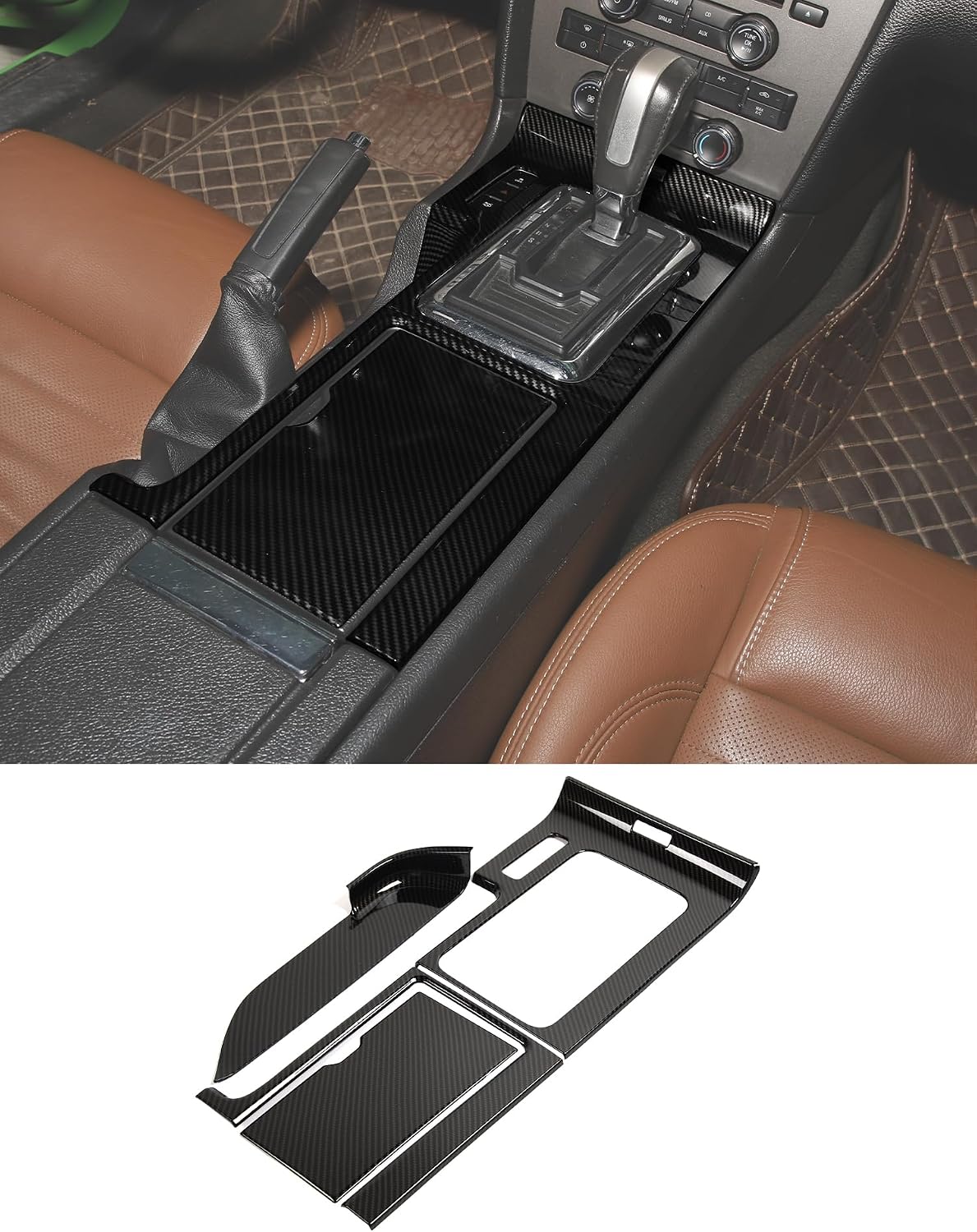Cubierta portavasos adhesiva Ford Mustang 10-14 fibra