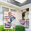 Bandera jardín gnomo 12x18pulg doble cara Happy Labor Day