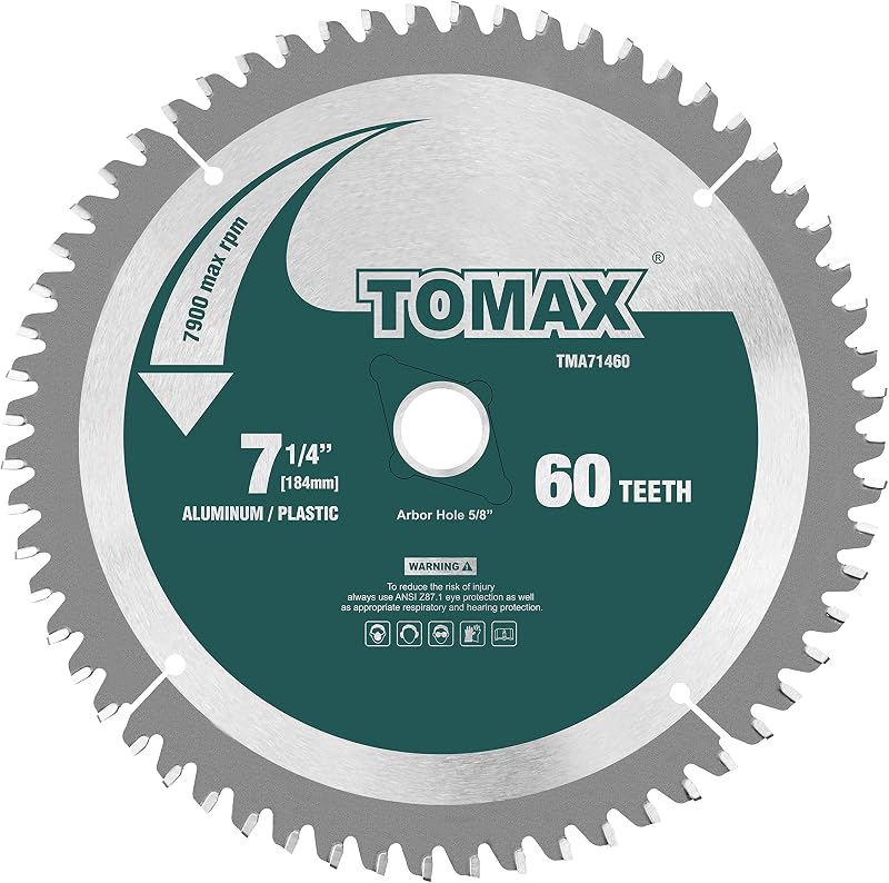 Hoja sierra TCG aluminio 7-1/4pulg 60 dientes eje DMK 5/8pulg