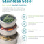 Envase acero inox redondo con tapa silicona 16oz
