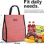 Bolsa almuerzo mujer aislada reutiliz. con bolsillo rosa
