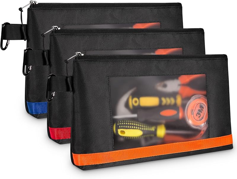 Bolsas herramientas 13pulg con cremallera 3 pzas