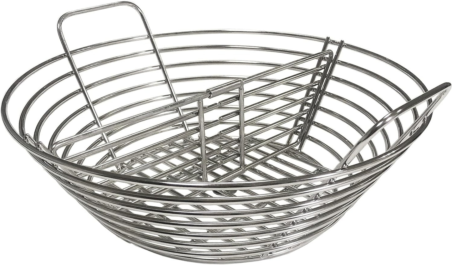 Cesta fuego carbón acero inox para parrilla 18pulg