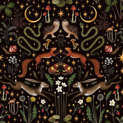 Papel tapiz adhesivo 17.5x276" Bosque Mágico Vintage