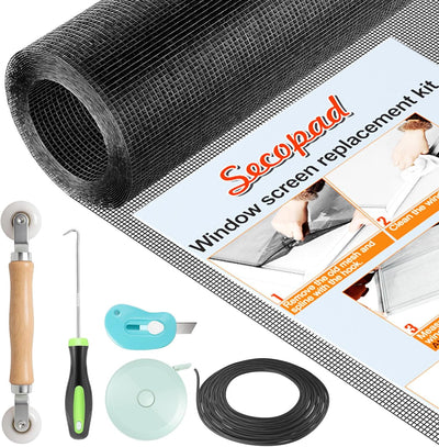 Kit reparación pantalla fibra vidrio 48x118pulg