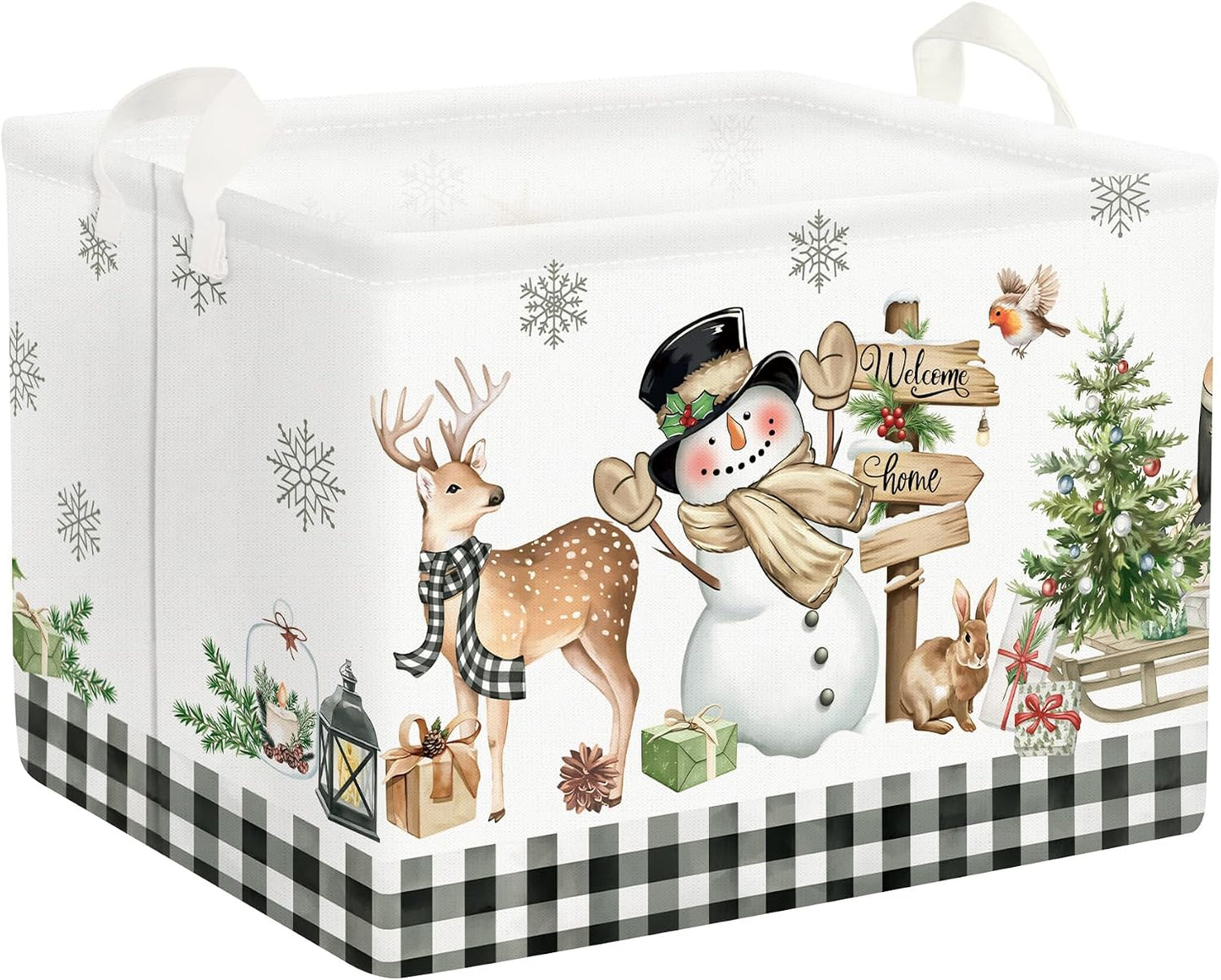 Cesta navidad grande con muñeco y árbol