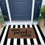 Alfombra exterior puerta 35.4x59pulg rayas blanca y negra