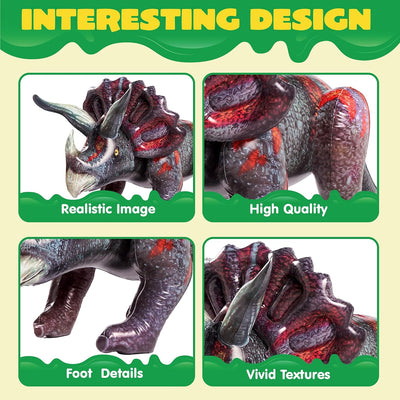 Juguete inflable Triceratops 43pulg para fiesta niños y adultos