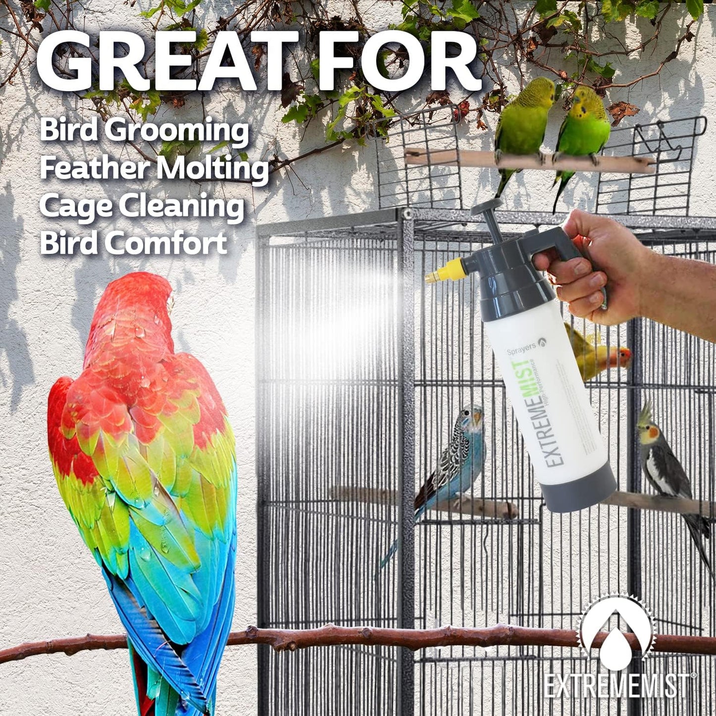 Pulverizador pájaros 20oz boquilla ajustable loros