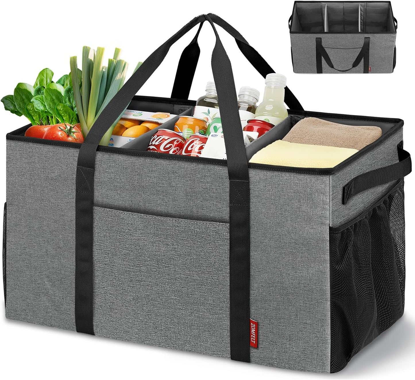 Bolsa utilitaria 75L con divisores removibles reutiliz.