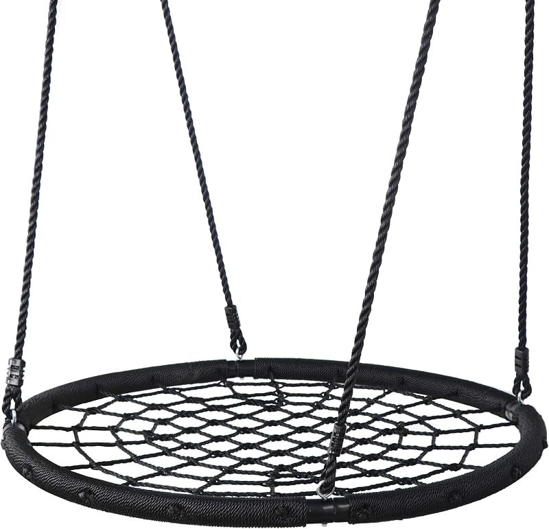 Columpio para árbol 48pulg red de araña negro