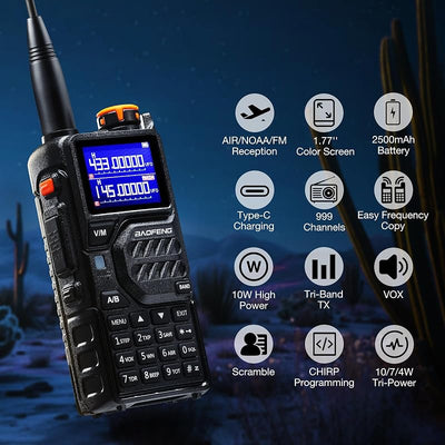 Radio bidireccional K5PLUS 10W UHF VHF 1.25M