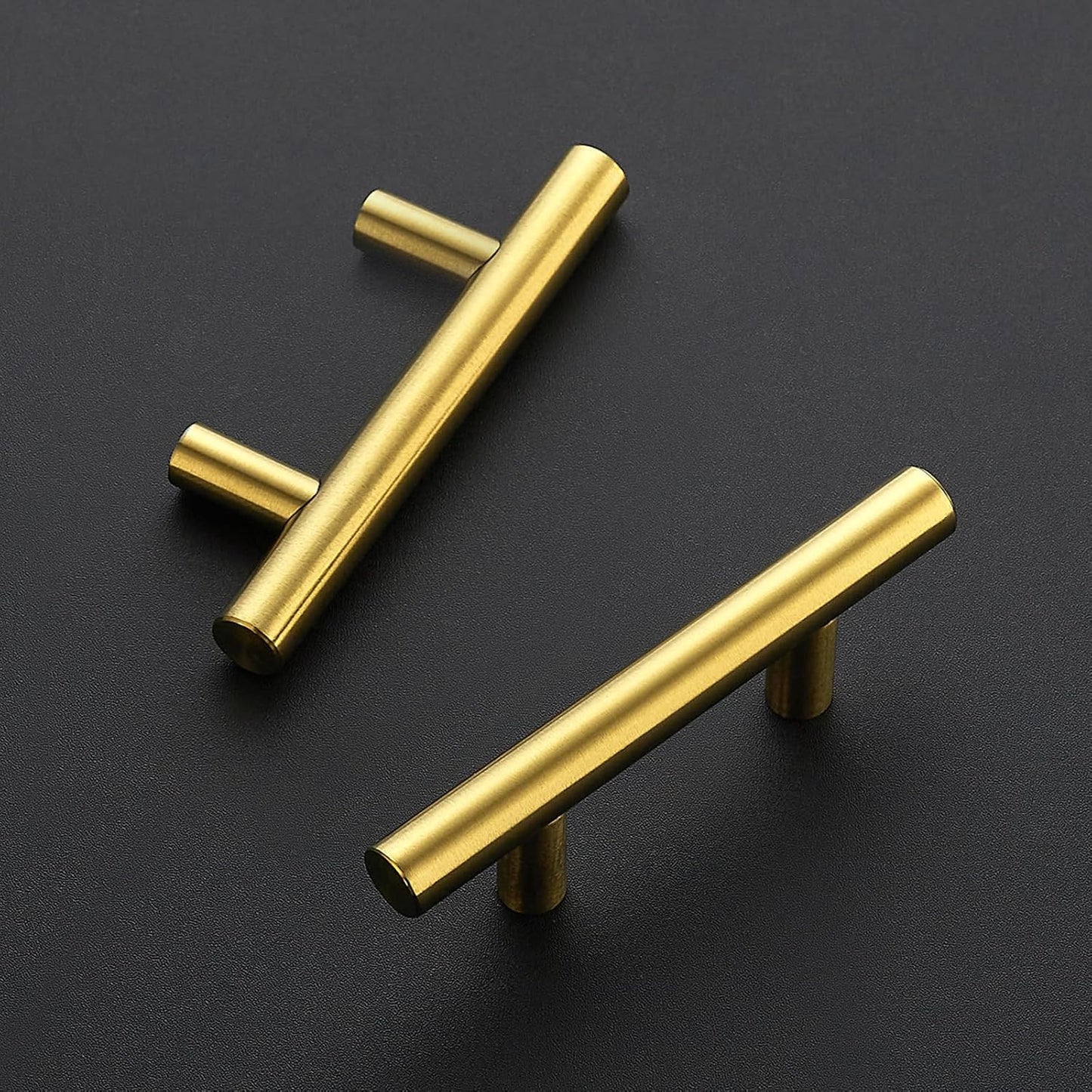 60 Manijas 4pulg Latón Cepillado Acero Inox Cajones