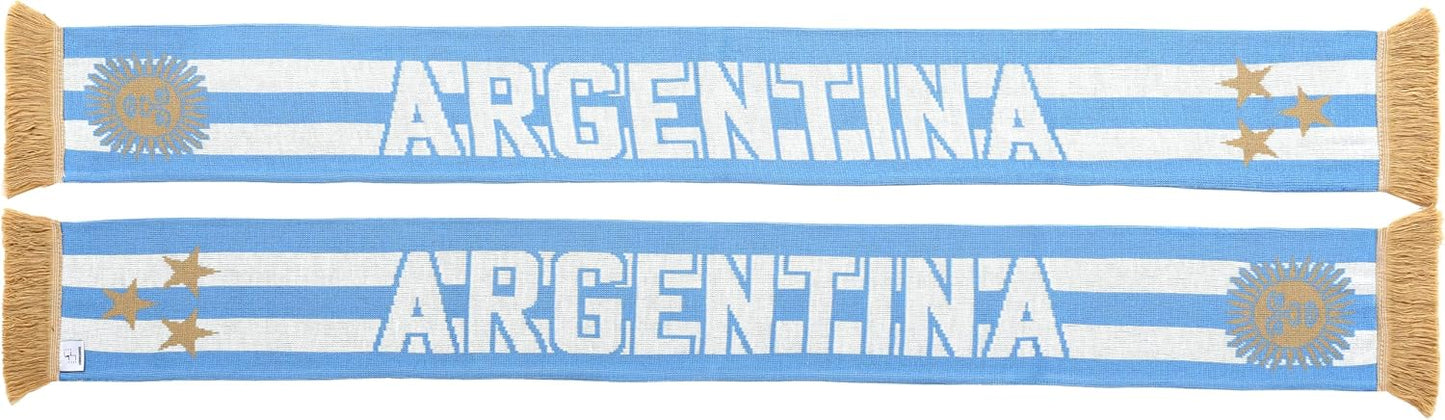 Bufanda punto fútbol argentina rayas unisex